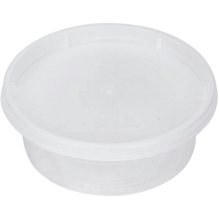 A World Of Deals Plastic Soup/Deli Food Containers with Lids, 8 oz