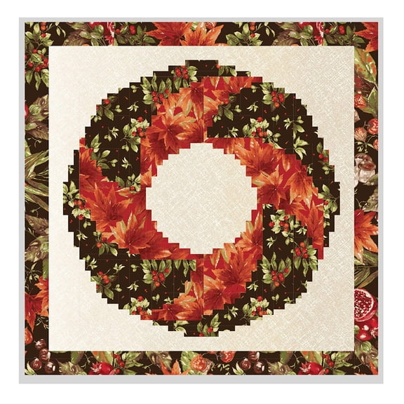A Wreath For All Seasons Quilt Kit 32in x 32in