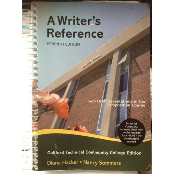 Pre-Owned A Writer's Reference [7 E] (Guilford Technical Community College) (Unknown) 145763967X 9781457639678