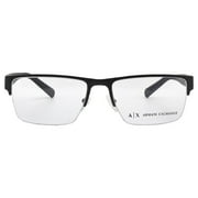 A|X ARMANI EXCHANGE Men's AX1018 Rectangular Prescription Eyewear Frames, Matte Black/Demo Lens, 54 mm