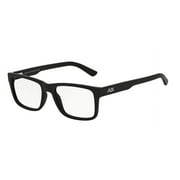 A|X ARMANI EXCHANGE Men's AX3016 Square Prescription Eyewear Frames, Black/Demo Lens, 53 mm