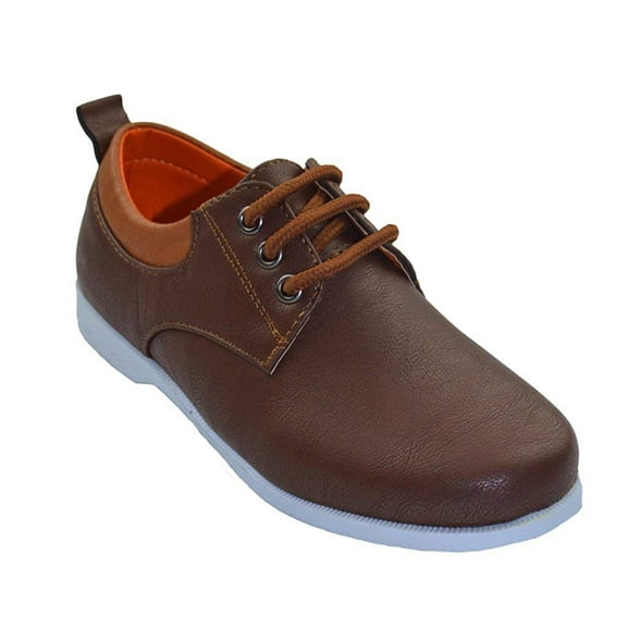 A.X.N.Y. Boy's SS4038 Jimmy Laceup Shoes - Brown - 13