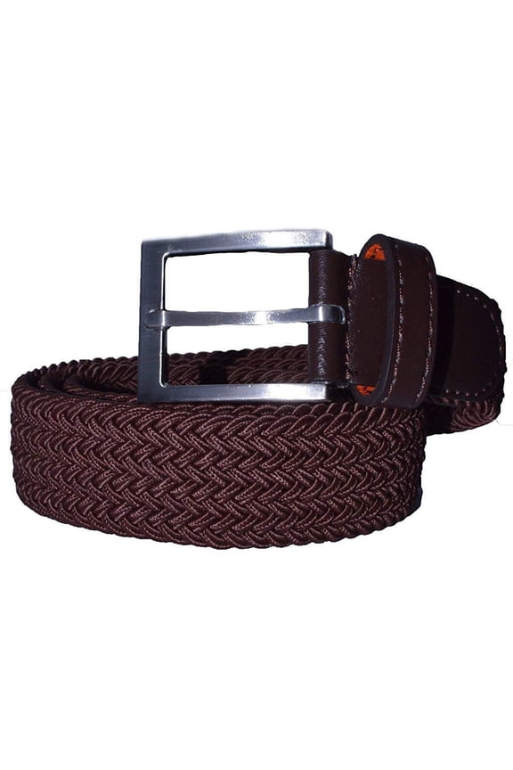 A.X.N.Y. Boy's TB2058 Braided Belt - Brown