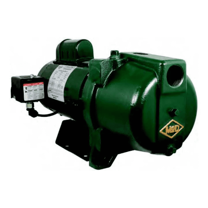 A.Y. McDonald 8310 Shallow Well Jet Pump 1 HP 230/115V with 30/50 Pressure Switch – 32 GPM Cast Iron Water Pump, 1-1/4 in Inlet, 1 in Outlet – Model 8310