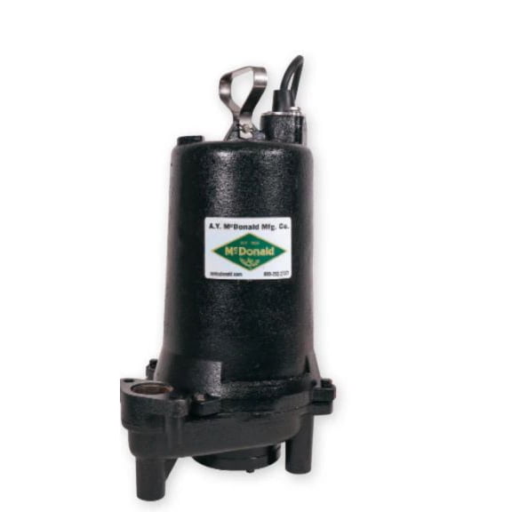 A.Y. McDonald Submersible Grinder Pump 1 HP 115V 1-Phase 30 GPM 2" Discharge Tether Float Switch Model 110911GRP