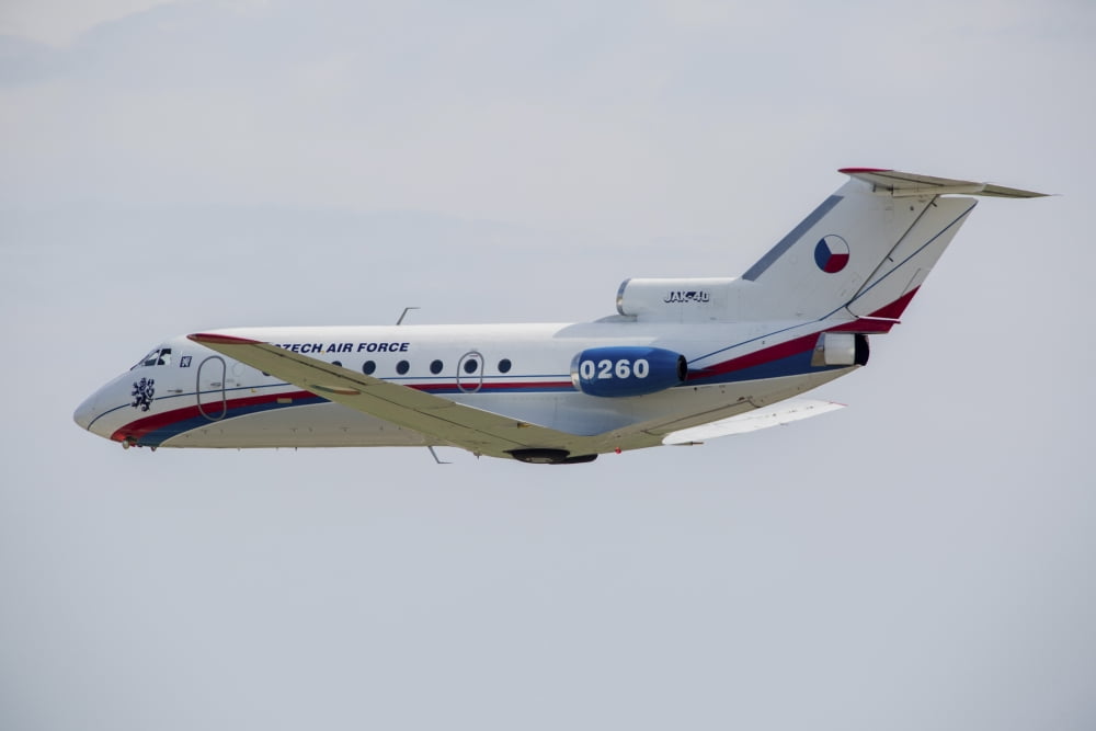 A Yak-40 aircraft of the Czech Air Force Canvas Art - Timm ZiegenthalerStocktrek Images (34 x 23)