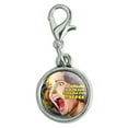 thumbnail image 1 of A Yawn is a Silent Scream for Coffee Funny Humor Antiqued Bracelet Pendant Zipper Pull Charm with Lobster Clasp, 1 of 5
