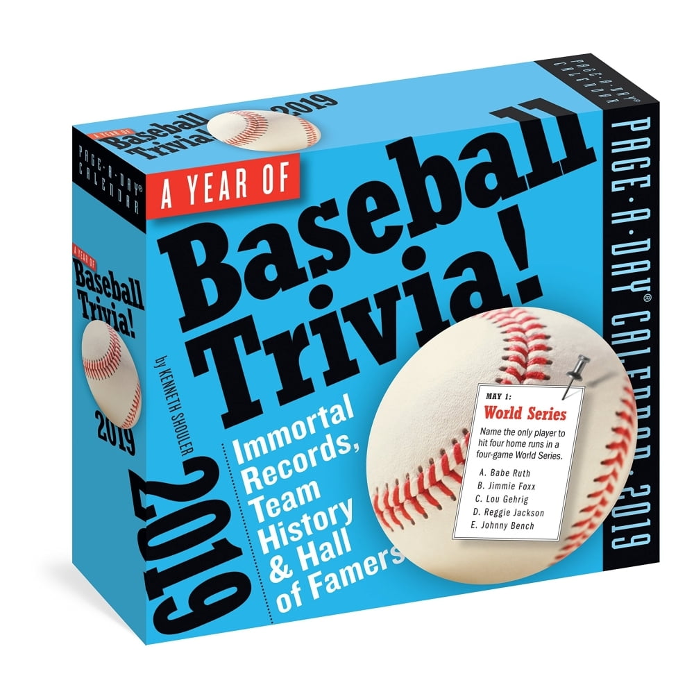 A Year of Baseball Trivia! PageADay Calendar 2019 (Other)