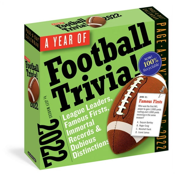 A Year of Football Trivia! Page-A-Day Calendar 2022 : All Things Football All Year Long. (Calendar)