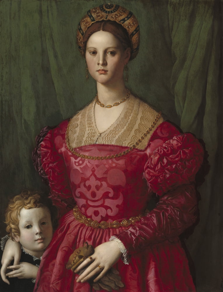 A Young Woman And Her Little Boy Canvas Art -  (24 x 36)