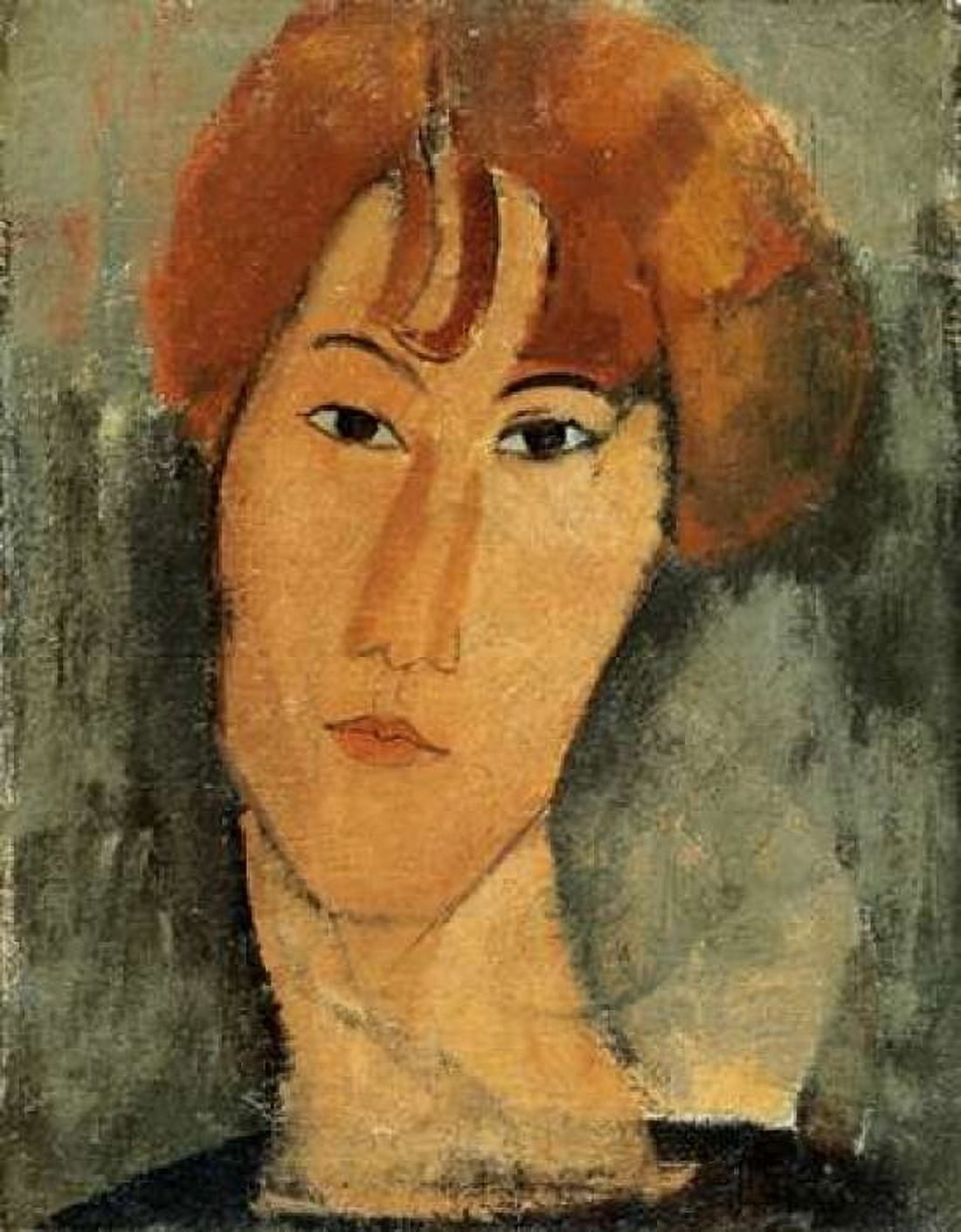 A Young Woman Canvas Art - Amedeo Modigliani (22 x 28)