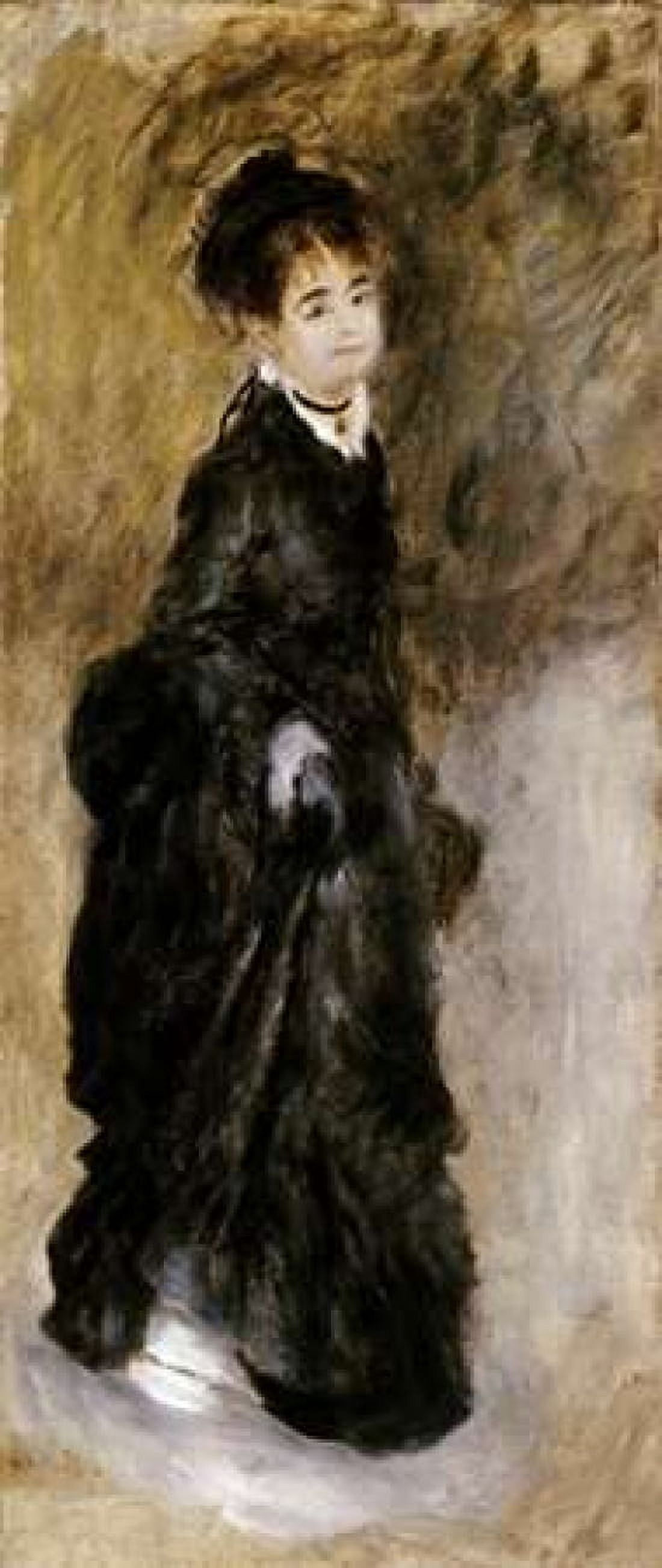 A Young Woman Canvas Art - Pierre-Auguste Renoir (10 x 20)