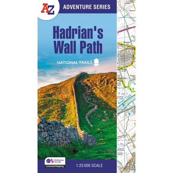A-Z Adventure Hadrian's Wall Path: With Ordnance Survey Mapping [Fourth Edition], (Paperback)