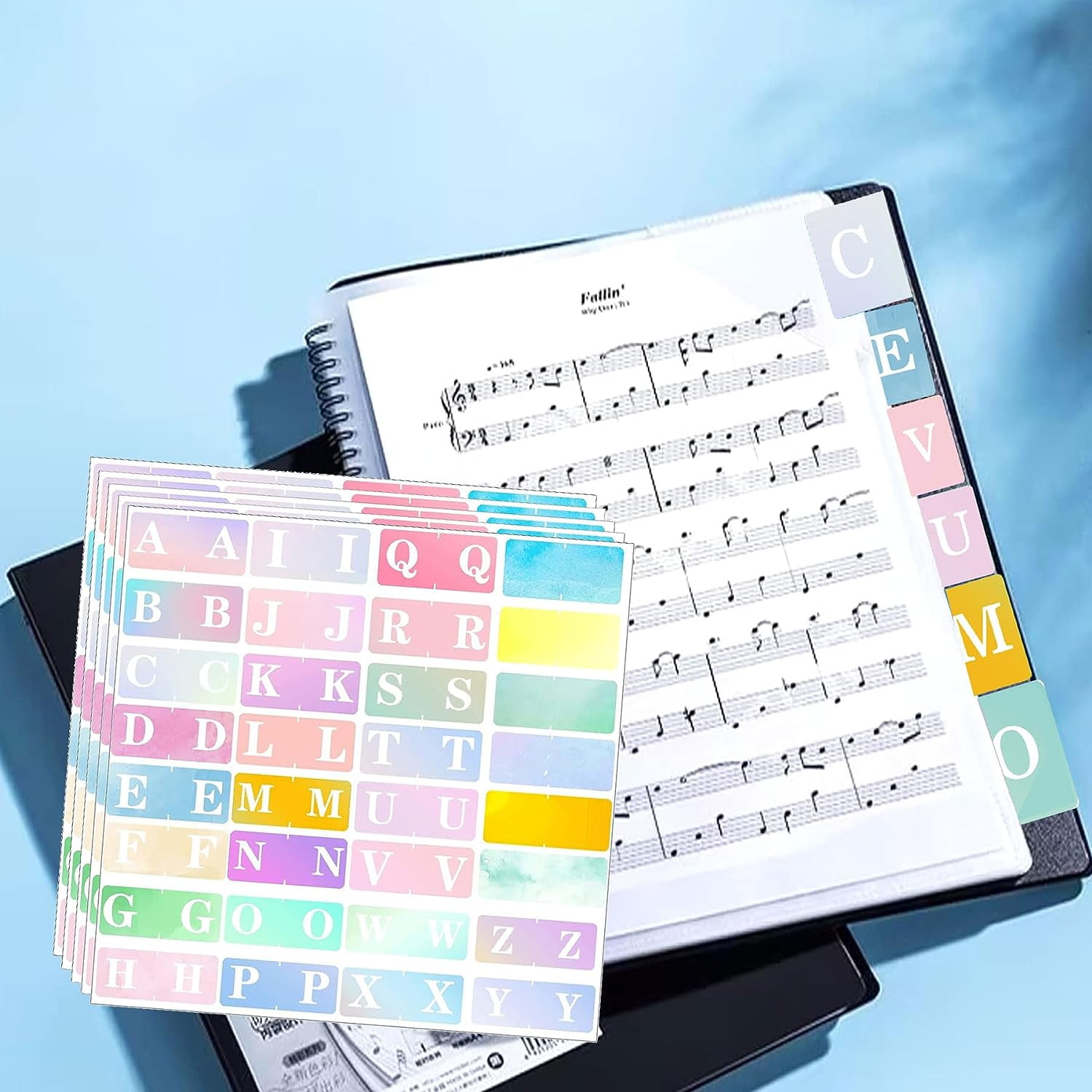 A-Z Alphabet Index Stickers, Letter Tab File Folder Labels, A-Z Divider Stickers 504Pcs