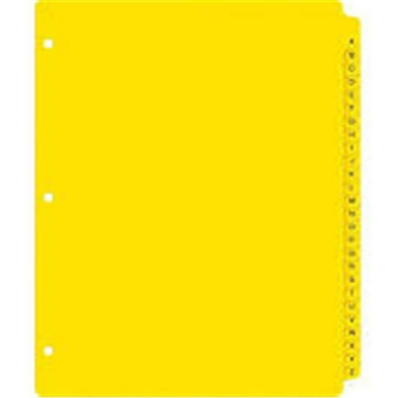 A-Z Extra Wide Dividers HD Preprintd, Yellow