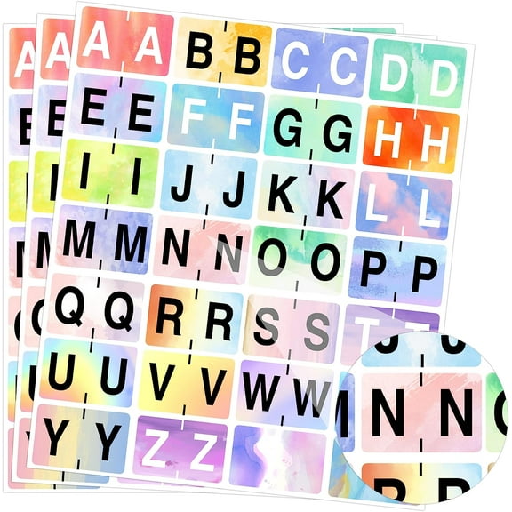 "A-Z" Index Tag Colorful Alphabet Dividers Index Label File Tab Label 1.5x1inch 560Pcs