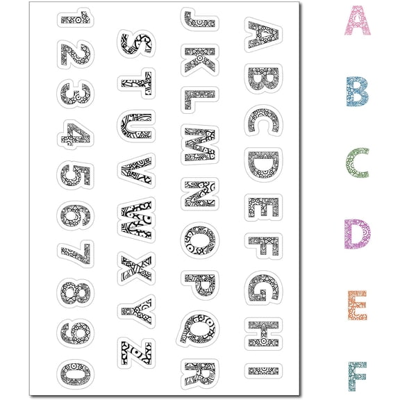 A-Z Initial Letters Alphabet Clear Rubber Stamp 0-9 Numbers Transparent Silicone Seals Stamp for Journaling Card Making DIY Scrapbooking Handmade Photo Album Notebook Decor DIYDIY
