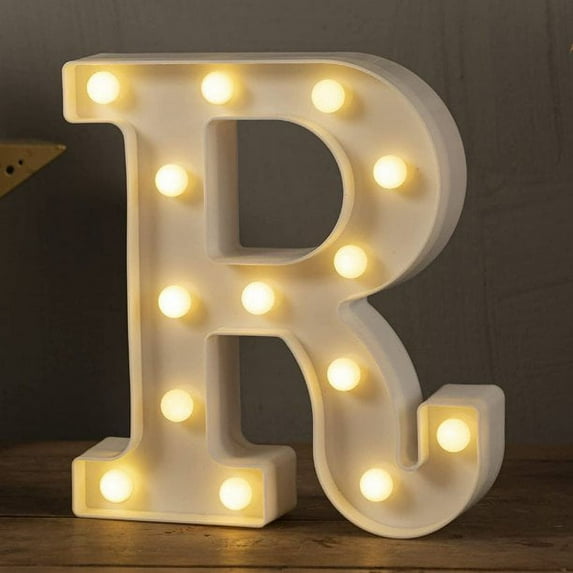 A - Z LED Letter Lights Alphabet Light Up Sign Battery Operated Night Lights for Home Party Wedding Christmas Decoration