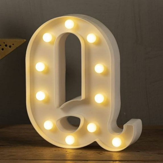 A - Z LED Letter Lights Alphabet Light Up Sign Battery Operated Night Lights for Home Party Wedding Christmas Decoration