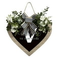 A Z Last Name Heart Shaped Front Door Sign Wreath 26 Letter Farmhouse