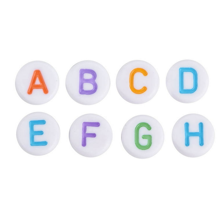 A-Z Letter Beads, Bead Letters, 7 Colors 500Pcs For Kids Bracelets 