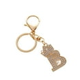 thumbnail image 1 of A-Z Letter Key Chains,Initial Letter Keychains,Rhinestone Decoration Alphabet Car Keyrings,Keychain Accessories For Purse,Bag,Backpack B, 1 of 8