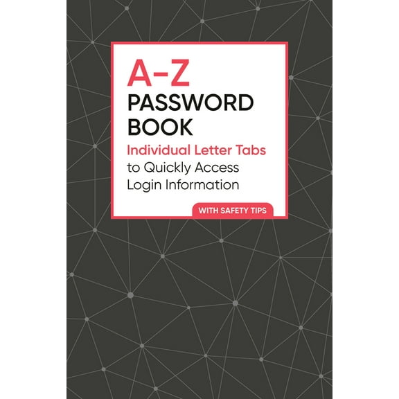 A-Z Password Book: Individual Letter Tabs to Quickly Access Login Information, (Paperback)