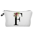 thumbnail image 1 of A-Z Personalized Initial Makeup Bags Monogram Makeup Bags,Flower Letter Small Cute Cosmetic Bag Birthday Gifts for Women Mom, Gifts for Best Friend, Bride Bridesmaid Cosmetic bag, 1 of 6