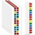 thumbnail image 1 of A-Z Tabs Small Alphabet Index Tabs,Bexikou 8 Sheets Self-Adhesive Labels Tabs, Colorful Alphabetical Tabs for Notebooks Dictionary Files (208 Pcs), 1 of 7