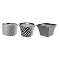 thumbnail image 1 of A &amp; B Home Wax Tealight Candles in Geometric Ceramic - Set of 3, 1 of 2