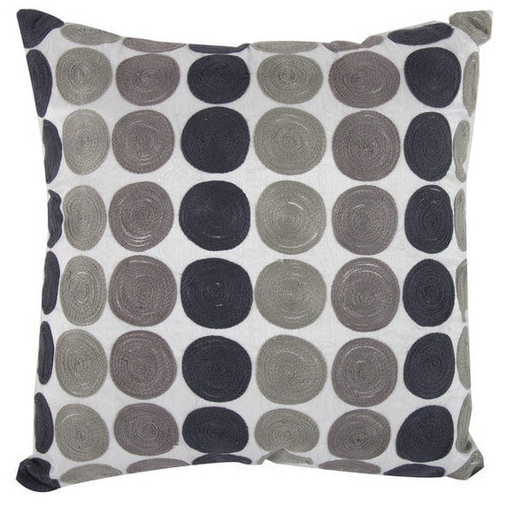 A and B Home 18-inch Polysilk Embroidered Throw Pillow