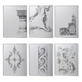 thumbnail image 1 of A and B Home A&B Home Black 20-inch Antique Mirror Glass with Designs (Set of 6), 1 of 2