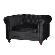 Upholstered Accent Chair-ColorBlack,StyleModern Chic
