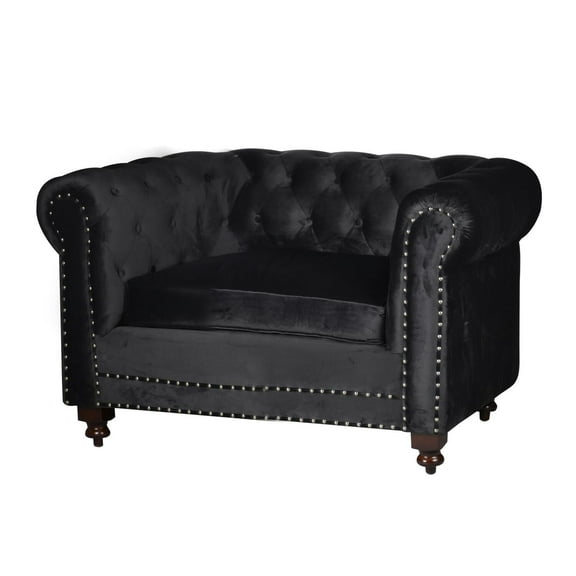 A and B Home A&B Home Black Upholstered Accent Chair