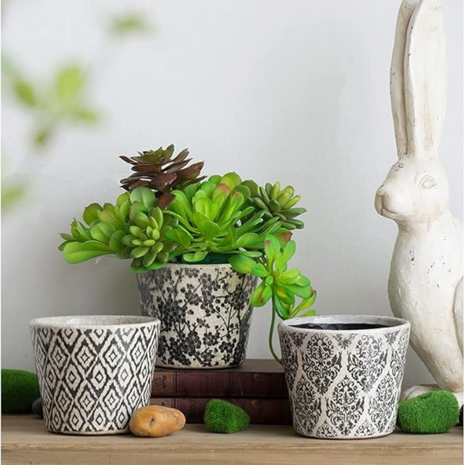 A&B Home Set of 3 Plant Pot, Black - Walmart.com