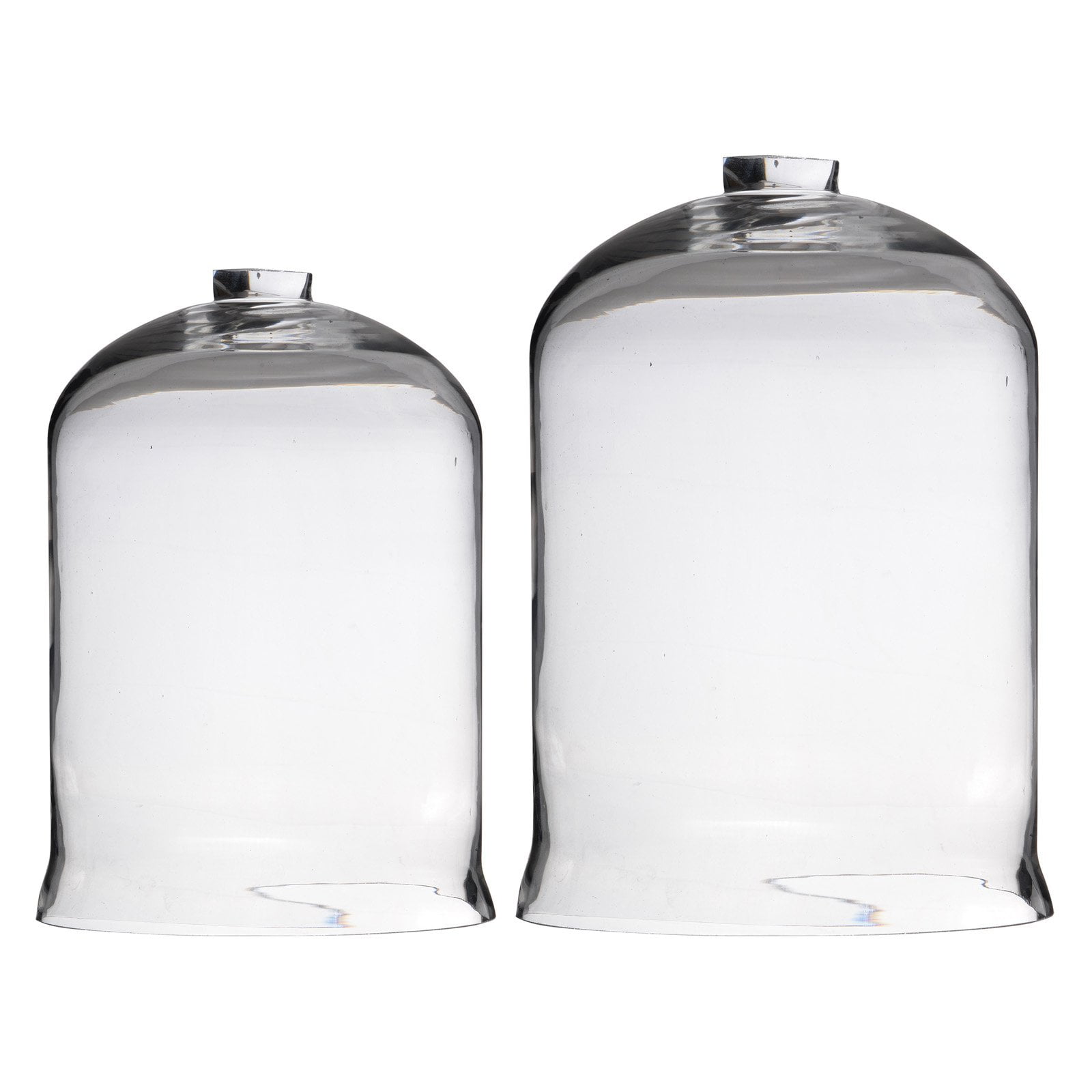 Clear Glass Open-Top Dome Figurine Set