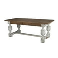 thumbnail image 1 of A and B Home A&B Home Distressed White Wood Base Dining Table, 1 of 2