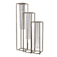 thumbnail image 1 of A and B Home A&B Home Goldtone Metal and Glass Vase, 1 of 3