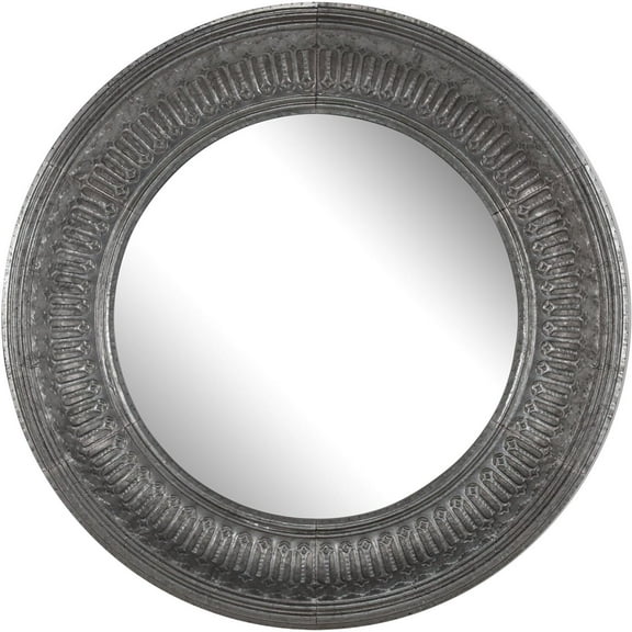 A and B Home A&B Home Silver 45-inch Round Wall Mirror
