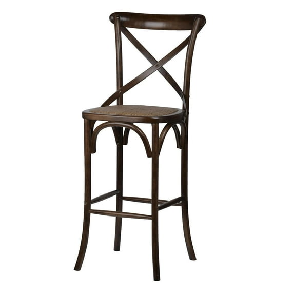 A and B Home Ebury 46-inch Dark Brown and Black Brush Bistro Bar Chair