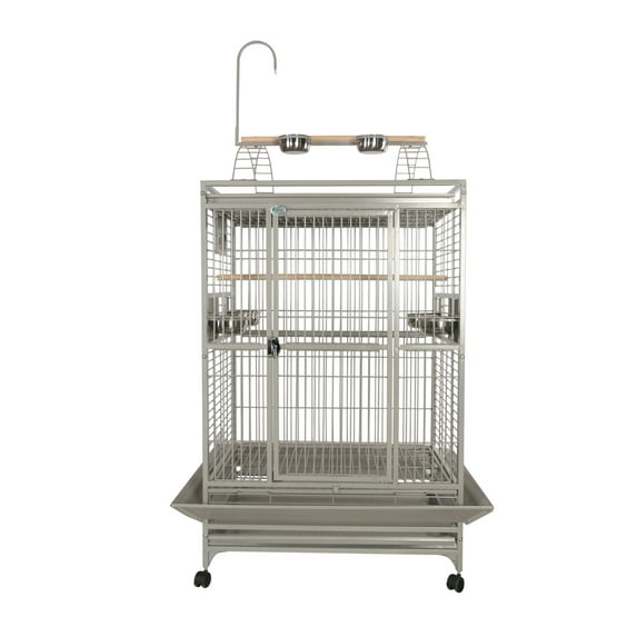 A and E Cage Co. 48"x36" Playtop Cage - Platinum