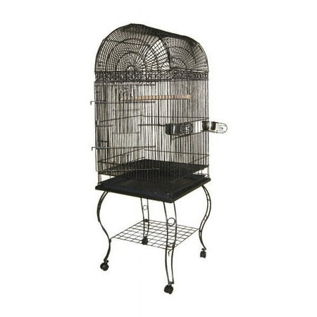 A and E Cage Co. Dome Top Bird Cage-Pure White