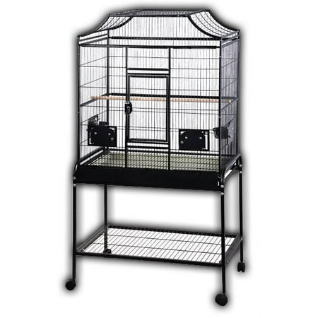 A and E Cage Co. Elegant Style Flight Bird Cage-Black-Large