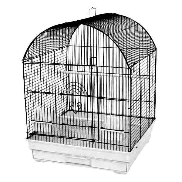 A and E Cage Co. Round Top Bird CageBlack