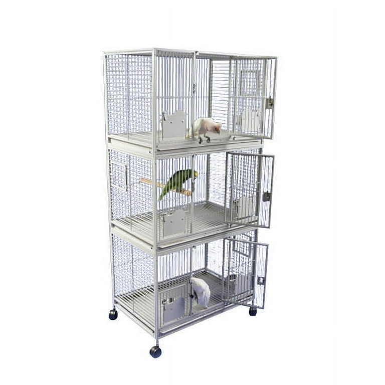 A and E Cage Co. Sanibel Triple Stack Cage-Black - Walmart.com