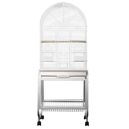A and E Cage Co. Seneca Dometop Bird Cage-White