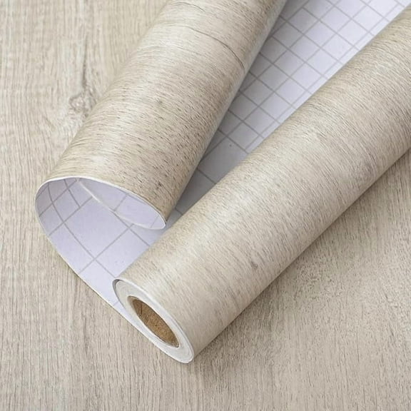Wood Contact Paper 394" X 16" A-b-cil Light Gray Wood Wallpaper Countertops Waterproof Self Adhesive Wood Grain Vinyl Wrap for Cabinets Walls Furnitures