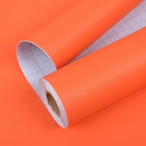 A-b-cil Bright Orange Wallpaper 78.8" X 16" Orange Contact Paper Peel and Stick Wallpaper Self-Adhesive Wall Paper Renter Friendly Wall Sticker Decoration for Girls Bedroom Bathroom Kids Room Walls