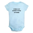 thumbnail image 1 of A baby's cry is precisely as serious as it sounds Funny Rompers Newborn Baby Bodysuits Infant Jumpsuits Kids Cotton Graphic One-Piece Outfits, 1 of 5