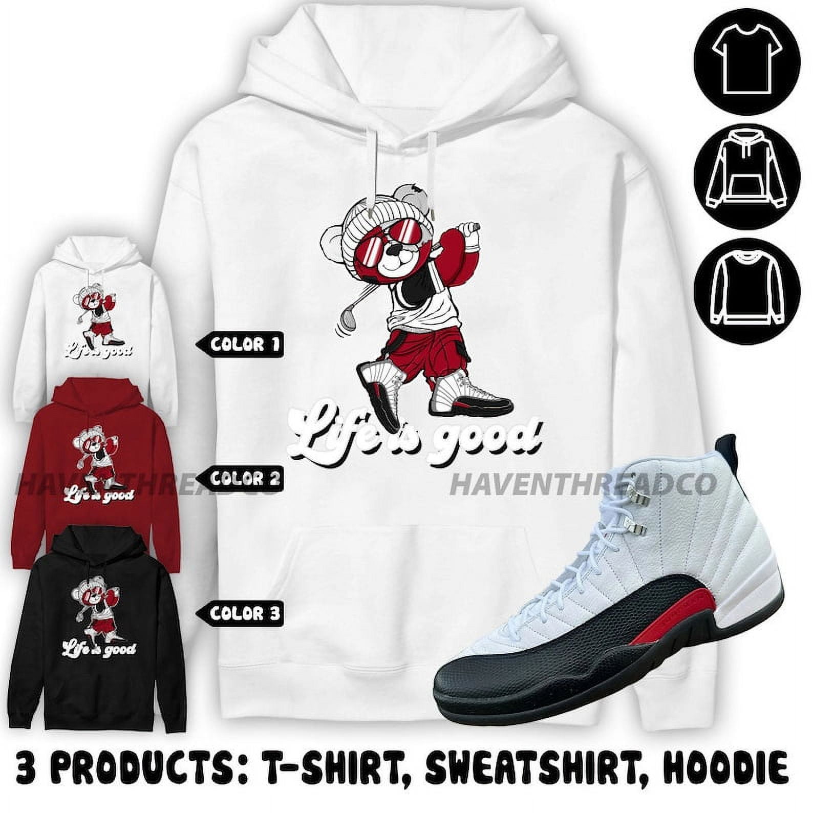 A bargain for you, AJ 12 Retro Red Taxi Hoodie, BER Like Golf, Shirt In